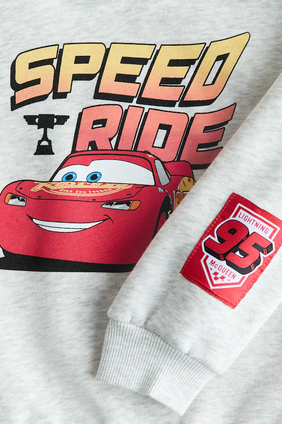 Свитшот с капюшоном loose fit и принтом