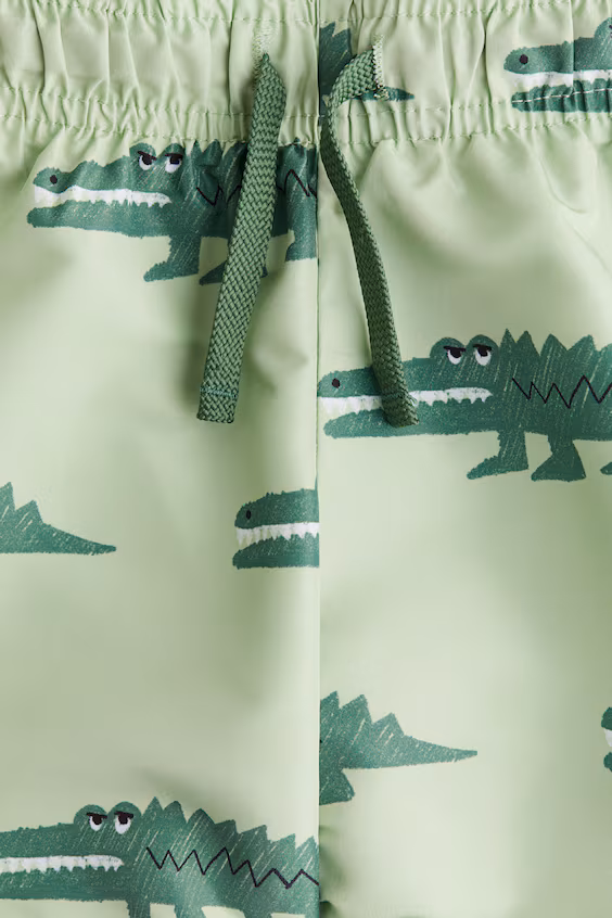 Плавательные шорты с принтом крокодила