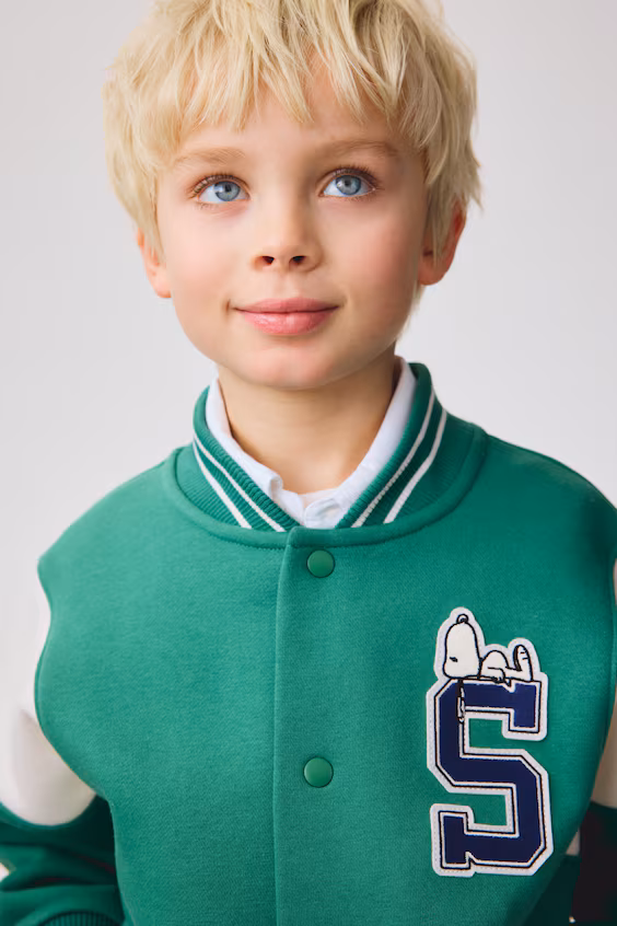 Бейсбольная куртка из мольтона