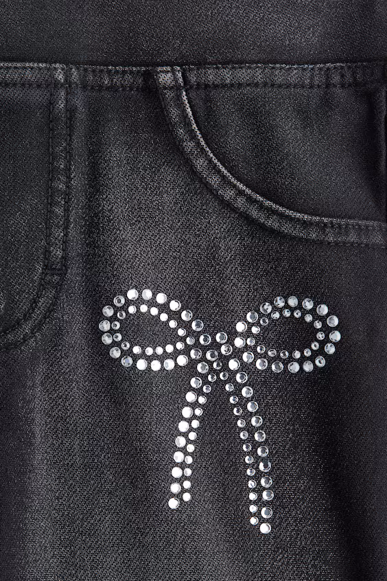Джеггинсы расклешенные с кристаллами