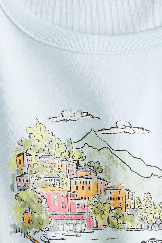 Футболка из хлопка с принтом