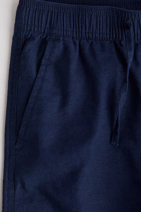 Брюки из смесового льна