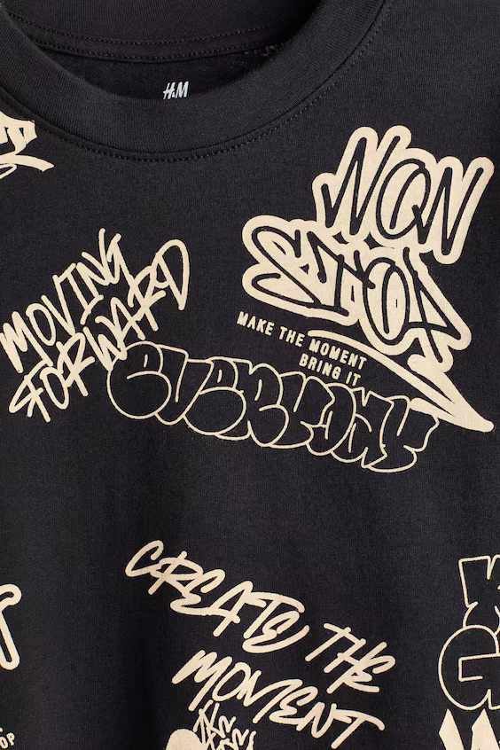 Футболка с принтом из хлопка