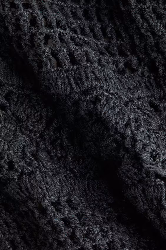 Кардиган из вязаного полотна с открытым плетением