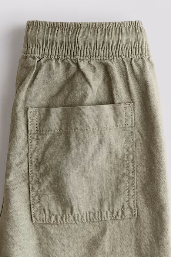 Брюки из смесового льна