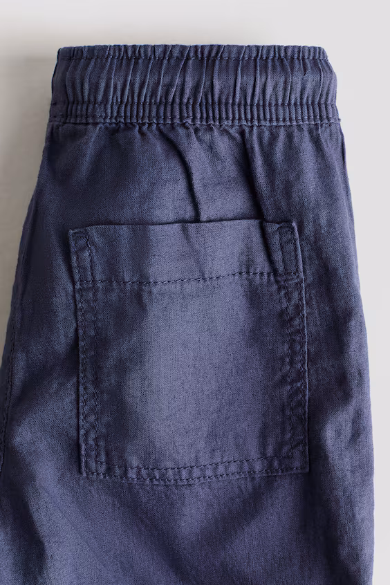 Брюки из смесового льна