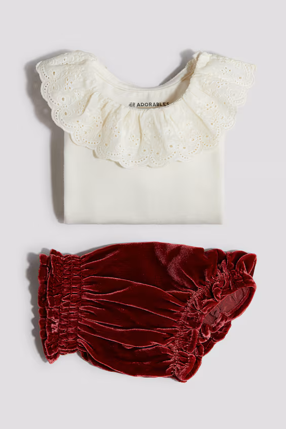 Комплект боди и трусиков с оборками