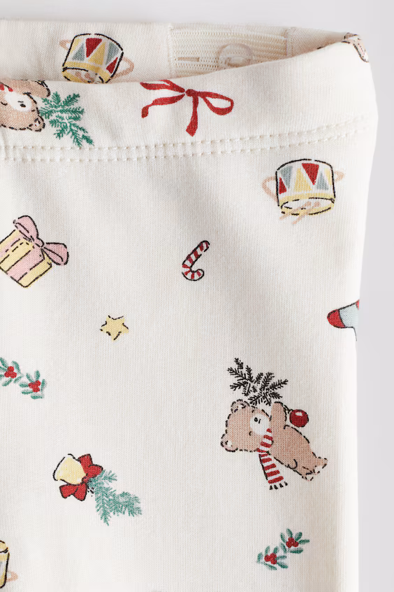 Леггинсы с принтом и начесом изнутри