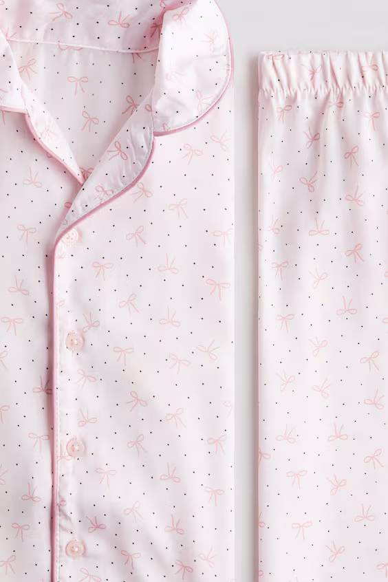 Пижама с принтом из атласа