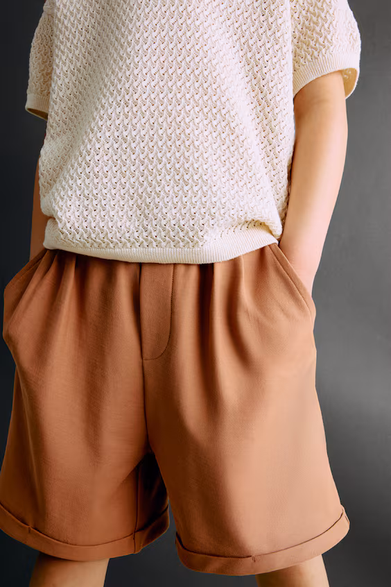 Шорты из джерси свободного кроя