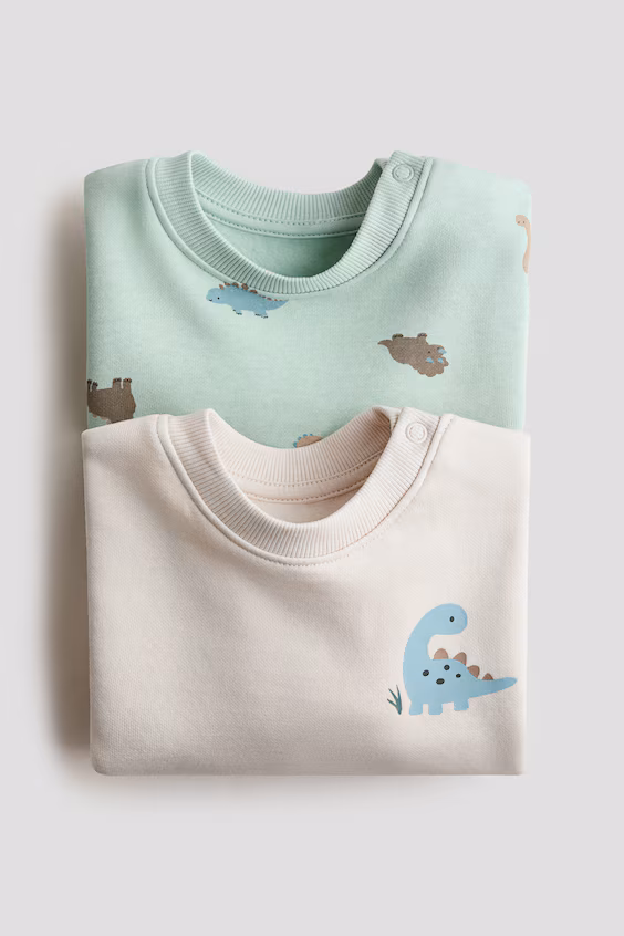 Набор из 2 свитшотов с принтами