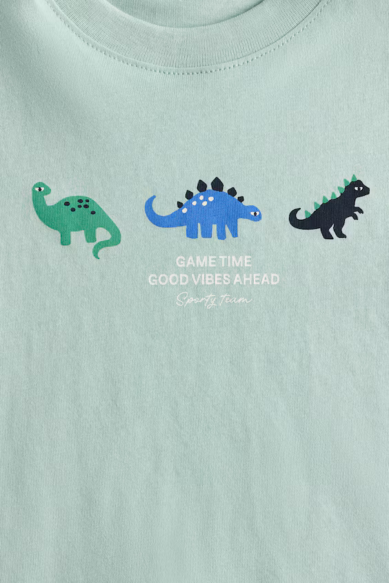 Футболка с принтом из хлопка