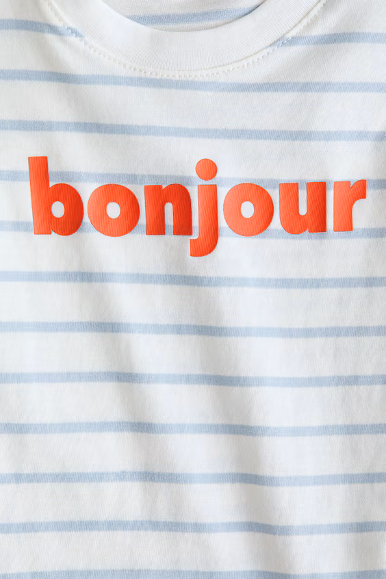 Футболка с принтом из хлопка