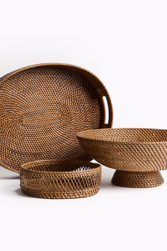 Хлебная корзина из ротанга