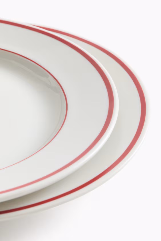 Набор из 2 тарелок для обеда из фарфора