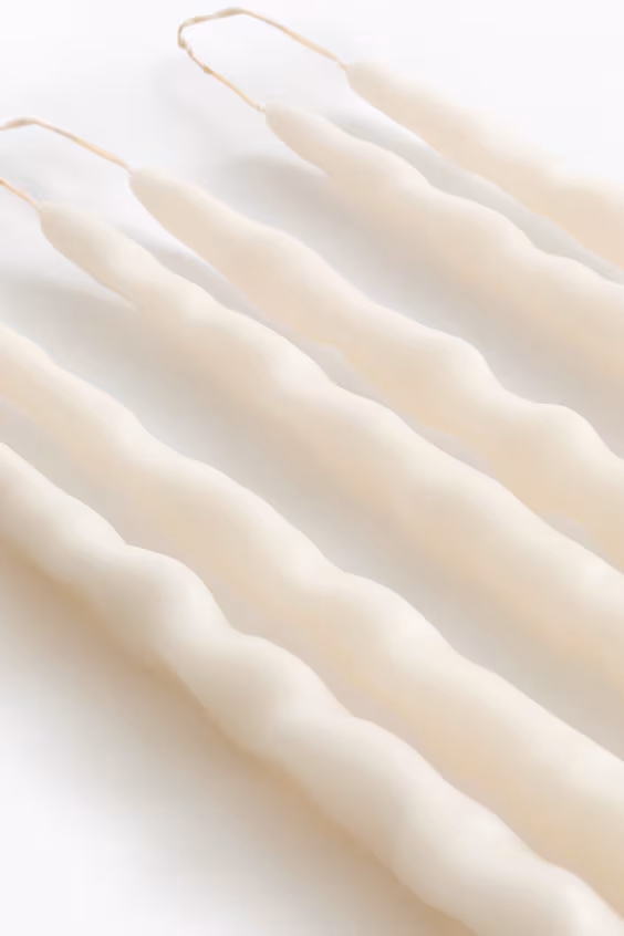 Набор из 6 молдованных конических свечей