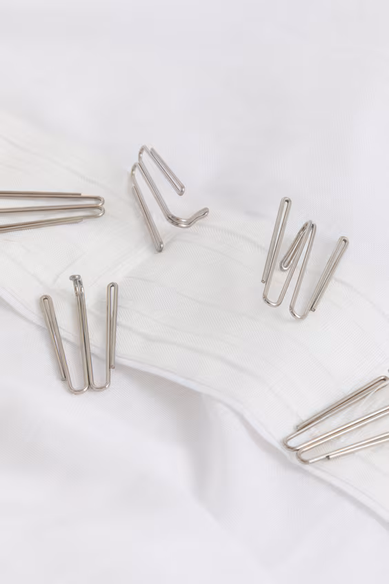 Набор из 2 длинных занавесок из смеси льна