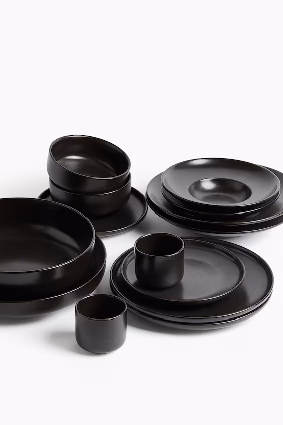 Набор из 2 тарелок для закусок с реактивным глазурью