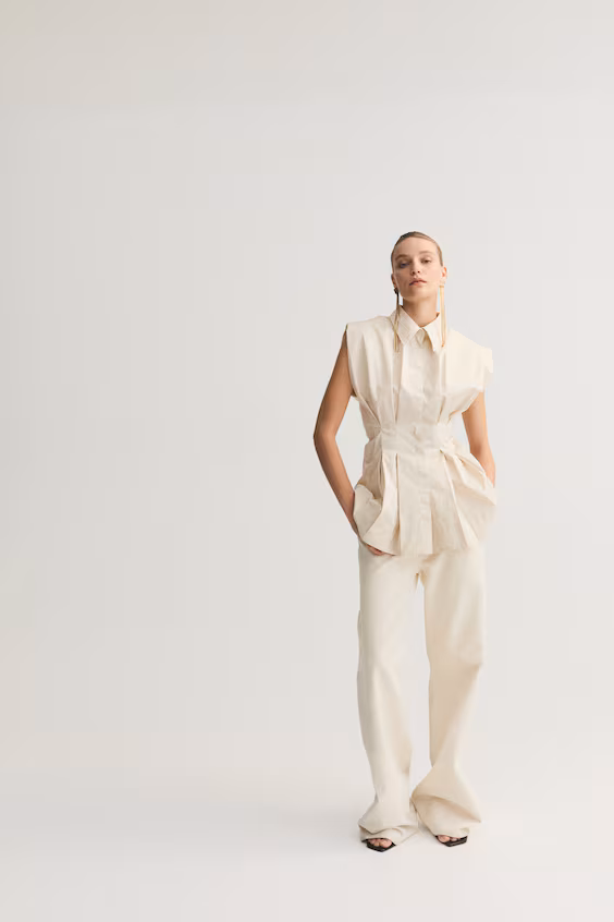 Рубашка силуэта комфорт из поплина