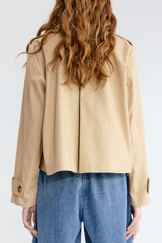 Пальто в стиле тренч из хлопка