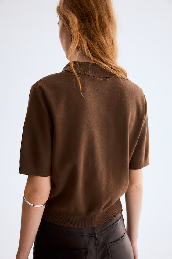 Джемпер с воротником из трикотажа