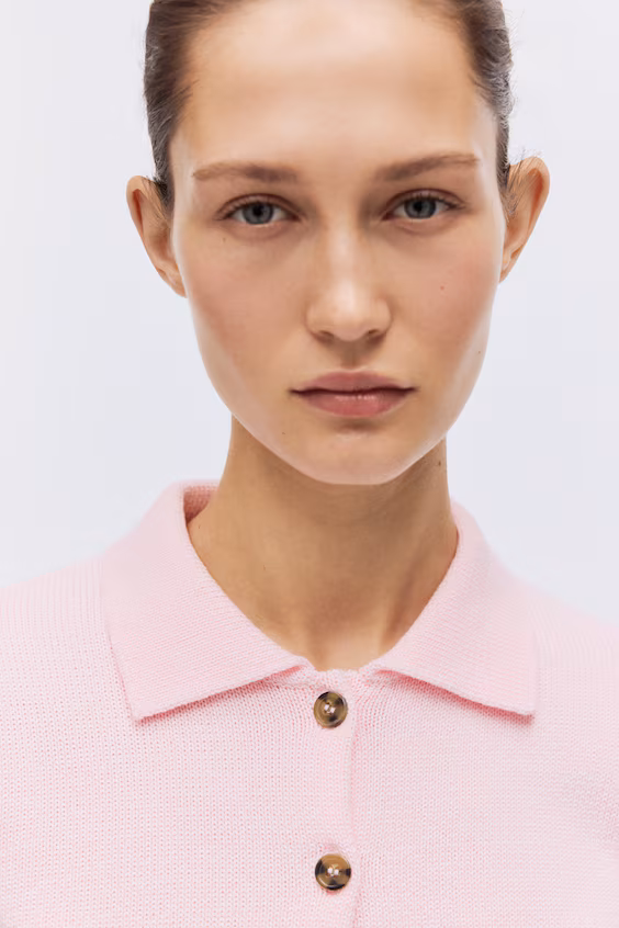 Кардиган с коротким рукавом из вязаного полотна