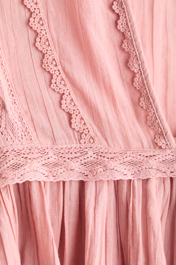 Блузка из хлопка с кружевом