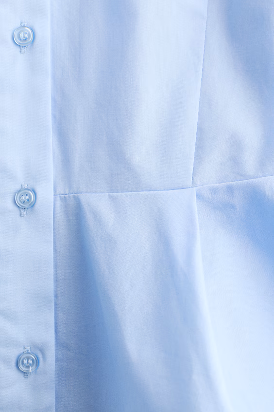 Блуза пеплум из поплина