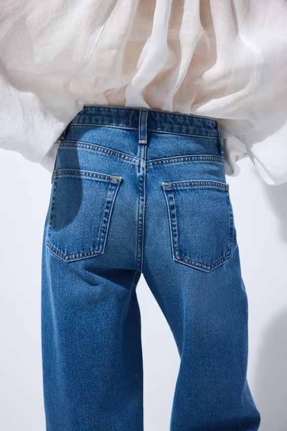 Джинсы barrel с высокой талией