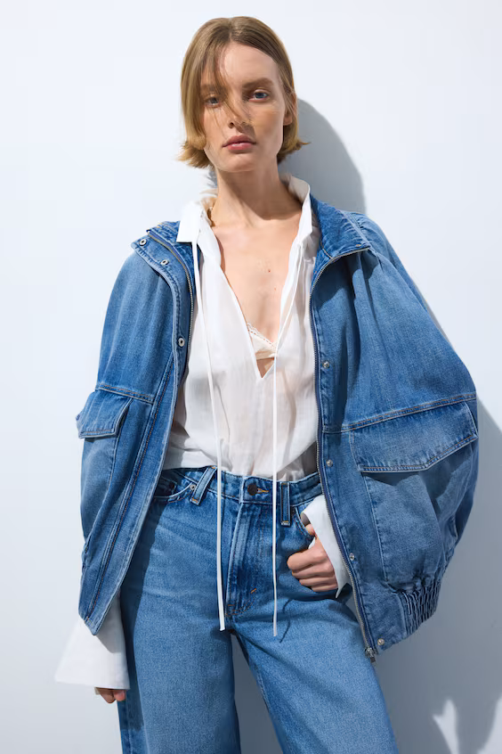 Джинсы barrel с высокой талией