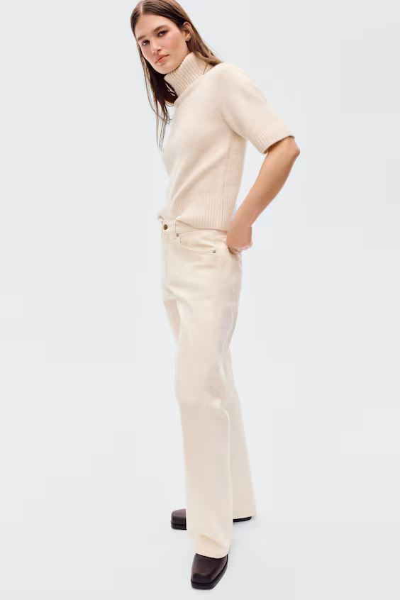 Широкие джинсы с высокой талией