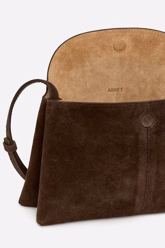 Сумка через плечо из замши