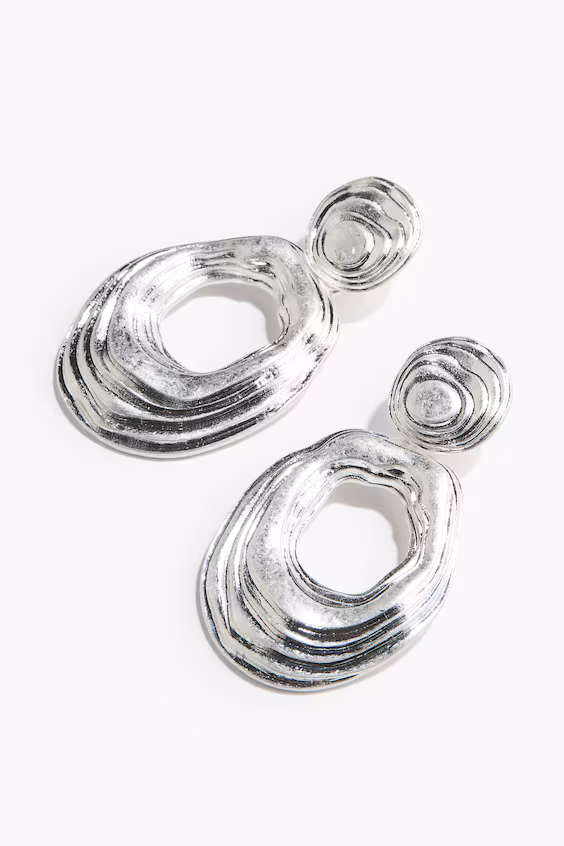 Серьги с полосатым подвеской