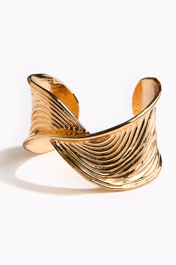 Жесткий браслет с эффектом скрученной текстуры