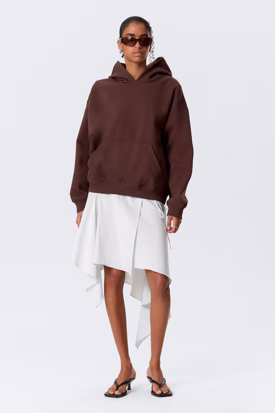 Тяжелый свитер с капюшоном дизайна oversized