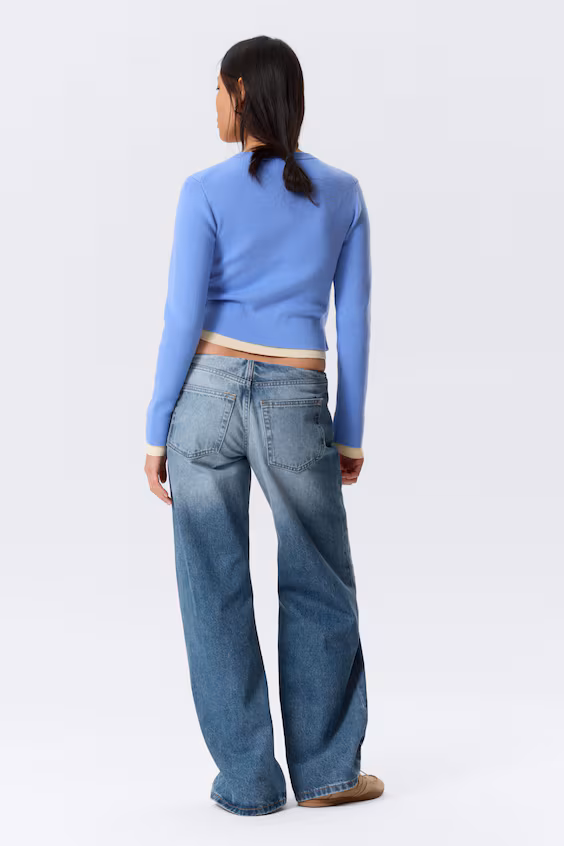 Кардиган из трикотажа с двойным v-образным вырезом