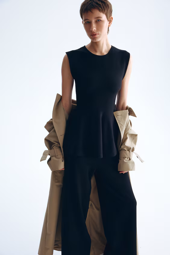 Топ баска из трикотажа