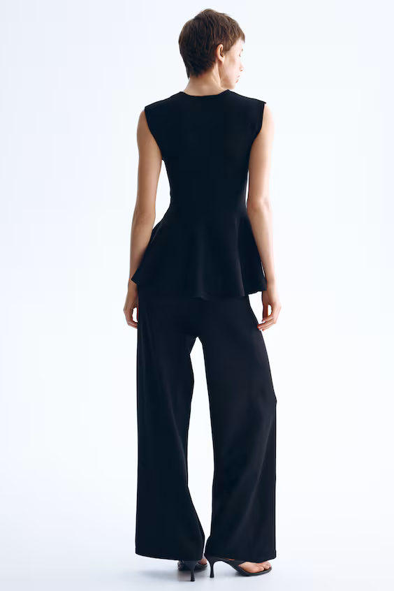 Широкие брюки из трикотажа