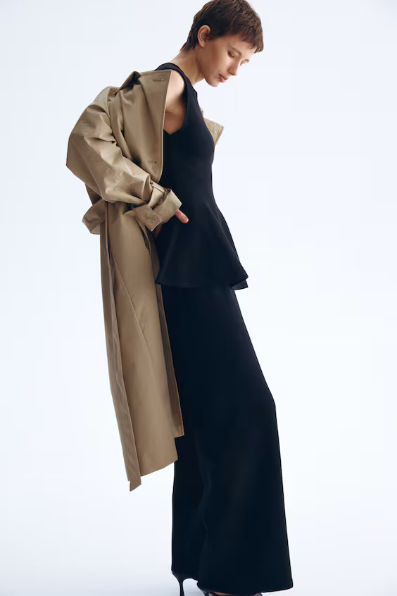 Широкие брюки из трикотажа