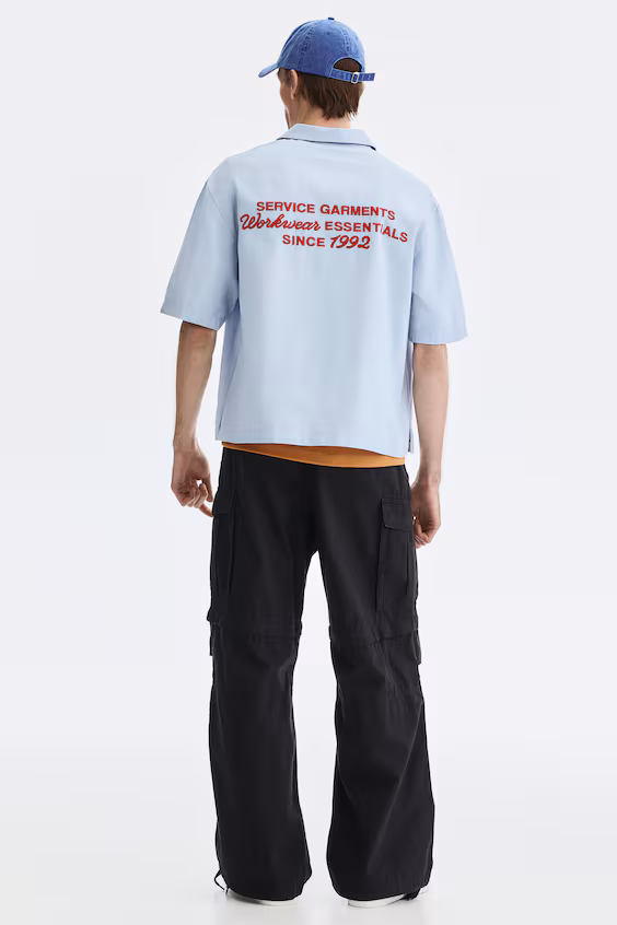 Рубашка с короткими рукавами комфортного кроя