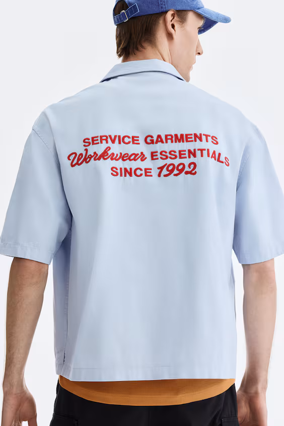 Рубашка с короткими рукавами комфортного кроя