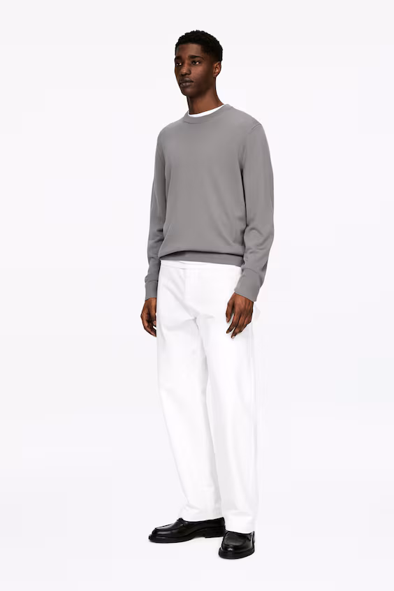 Тонкий свитер из мериносовой шерсти