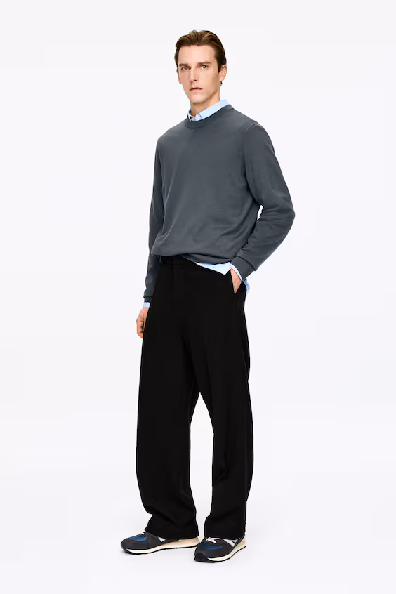 Тонкий свитер из мериносовой шерсти