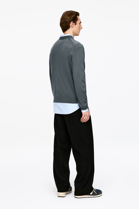 Тонкий свитер из мериносовой шерсти