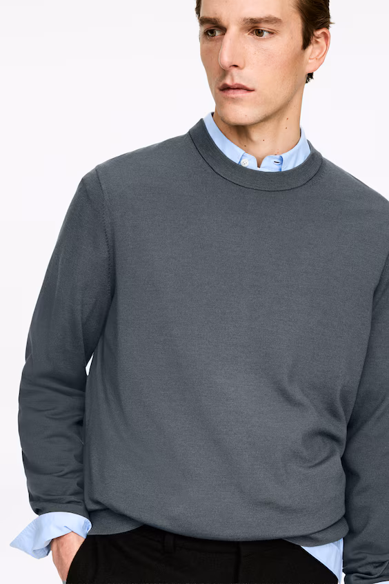 Тонкий свитер из мериносовой шерсти