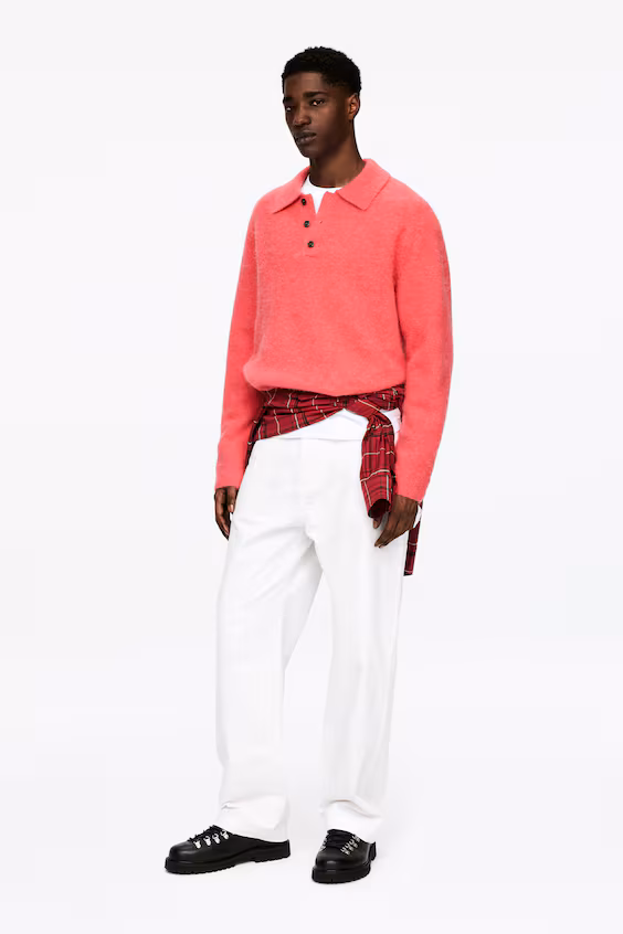 Свитер-поло из смеси шерсти и альпаки