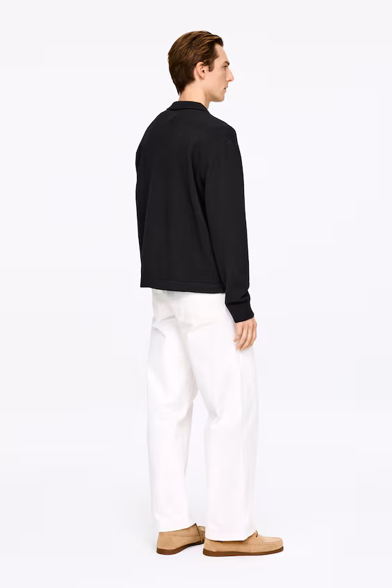 Пальто из текстурированной смесовой ткани