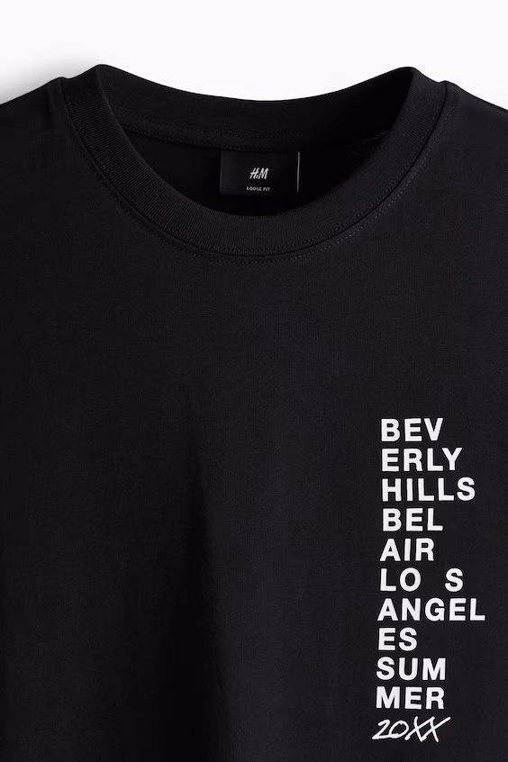 Футболка с принтом свободного кроя