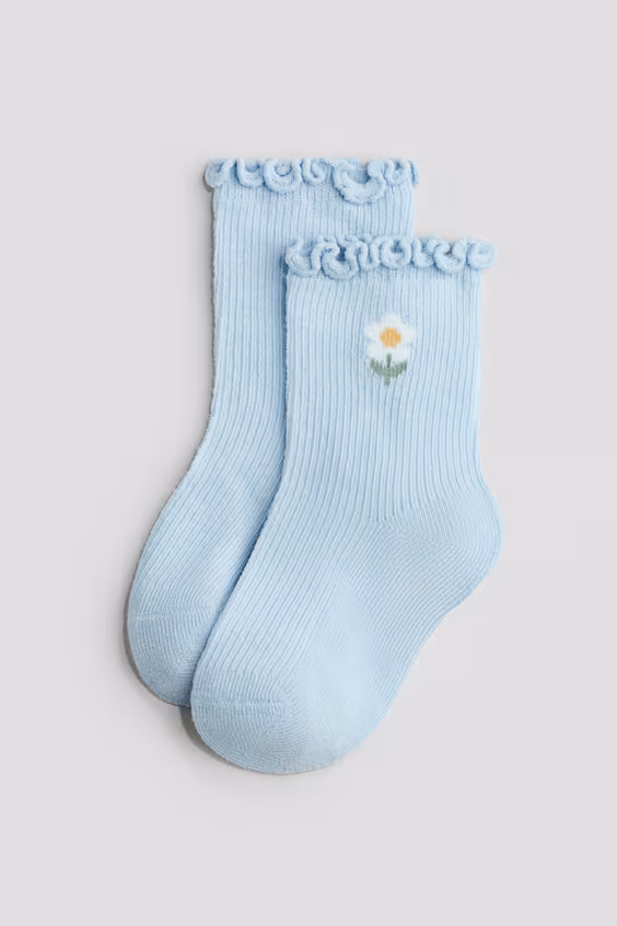 Набор из 4 пар носков с отделкой оверлок