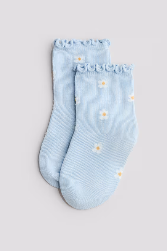 Набор из 4 пар носков с отделкой оверлок